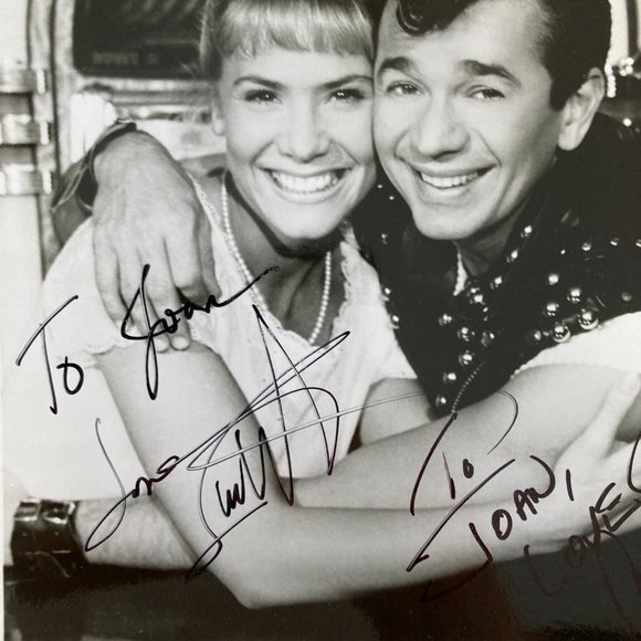 Susan Wood & Adrian Zmed Signed / Inscribed Photo 8”X10” B&W Grease Revival 1994 - Picture 3 of 3